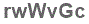 The text to enter in the texbox below is: rwWvGc