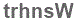 The text to enter in the texbox below is: trhnsW