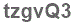 The text to enter in the texbox below is: tzgvQ3