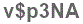 The text to enter in the texbox below is: v$p3NA