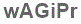 The text to enter in the texbox below is: wAGiPr