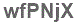 The text to enter in the texbox below is: wfPNjX