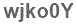The text to enter in the texbox below is: wjko0Y