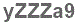 The text to enter in the texbox below is: yZZZa9