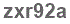 The text to enter in the texbox below is: zxr92a